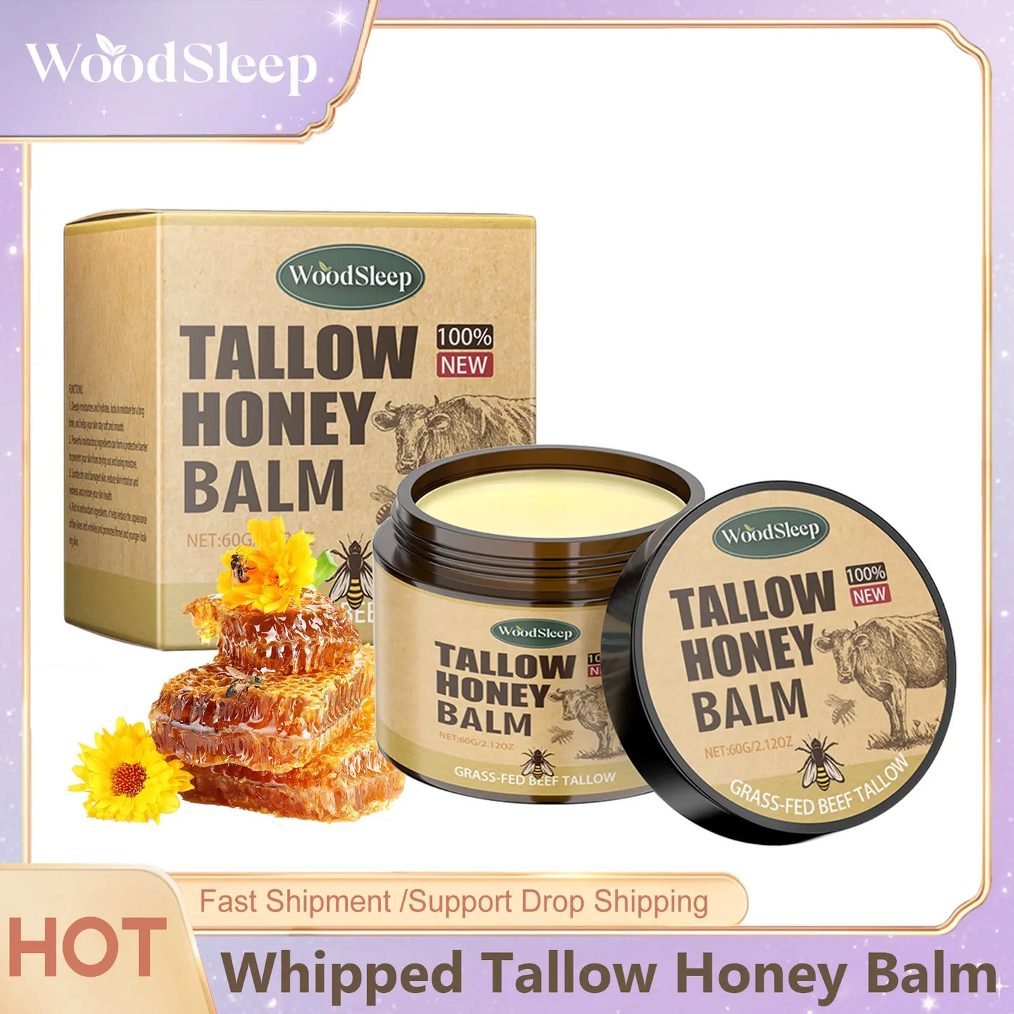 Whipped Beef Tallow Face Moisturizer Balm