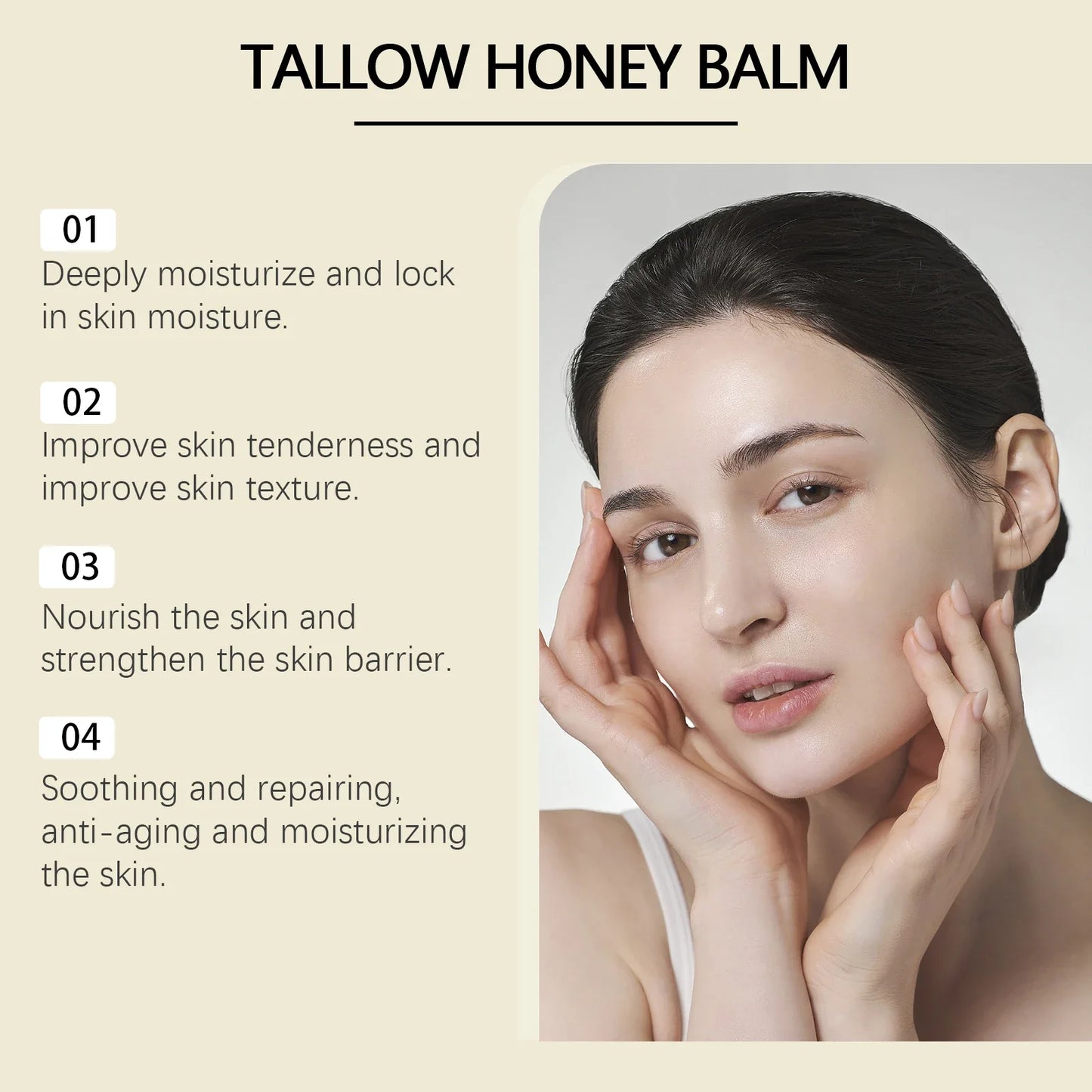 Whipped Beef Tallow Face Moisturizer Balm