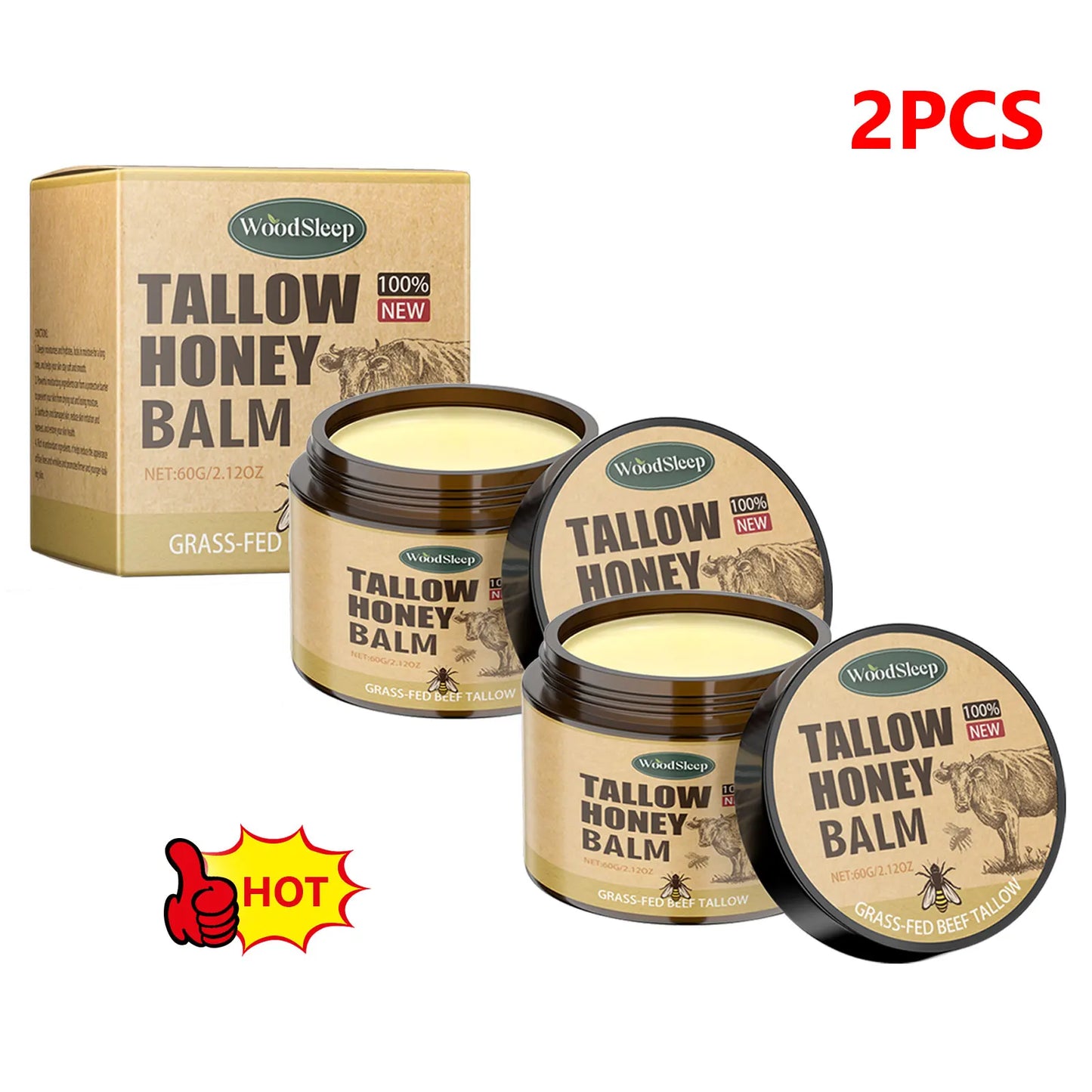 Whipped Beef Tallow Face Moisturizer Balm