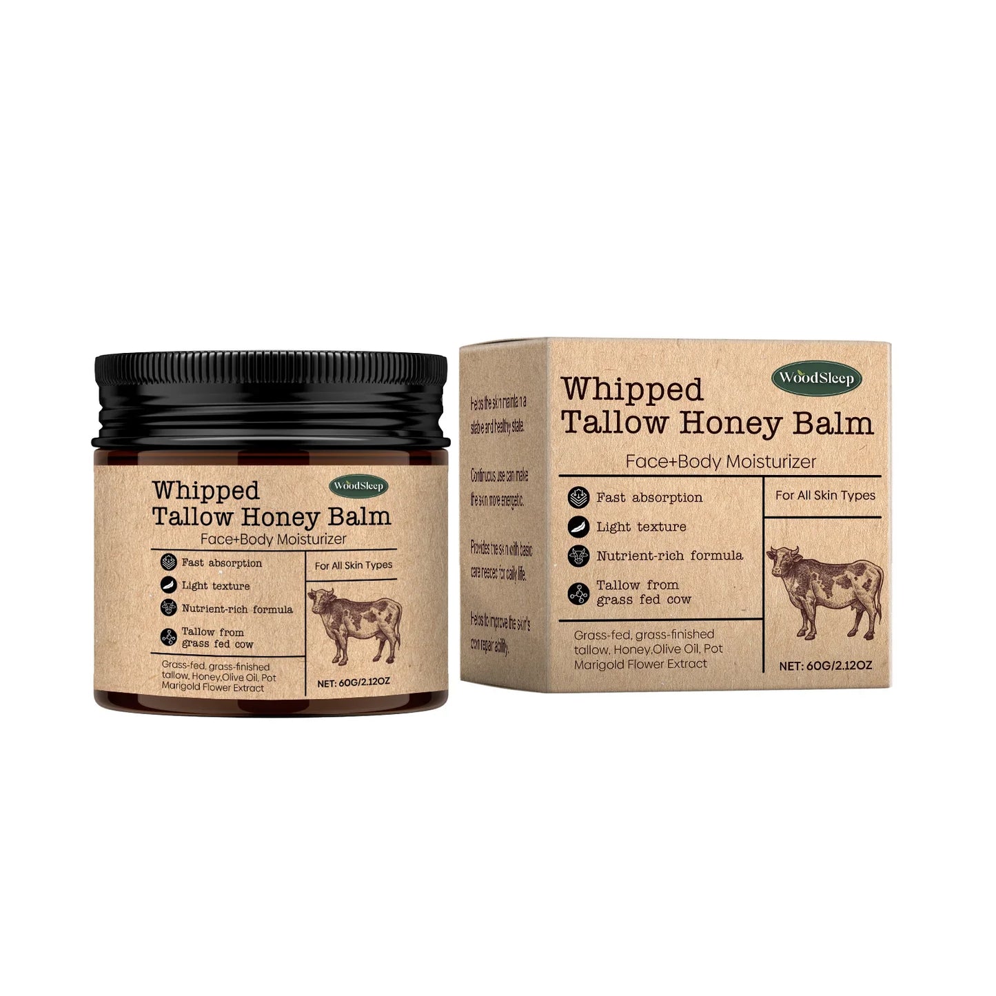 WoodSleep Beef Tallow Moisturizer Cream