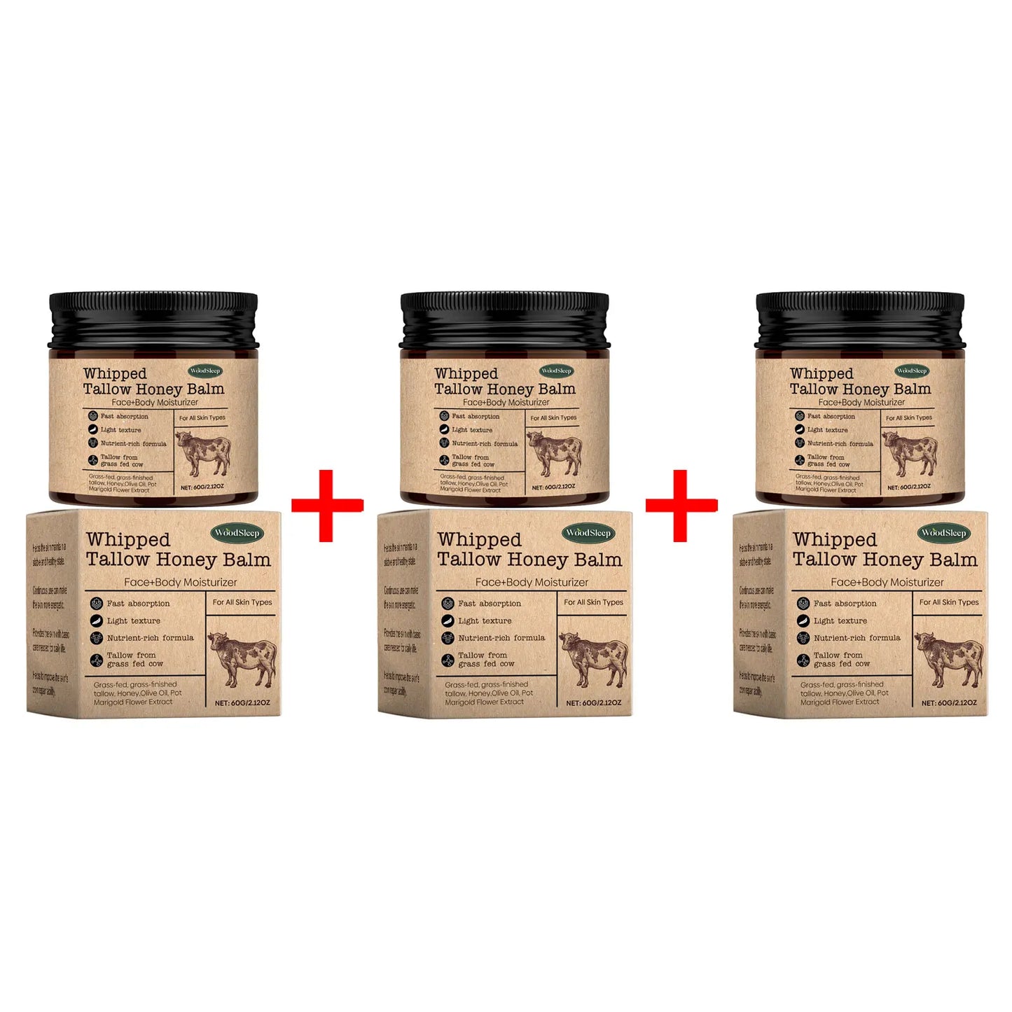 WoodSleep Beef Tallow Moisturizer Cream